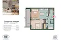 1 room apartment 62 m² Kaliningrad, Russia